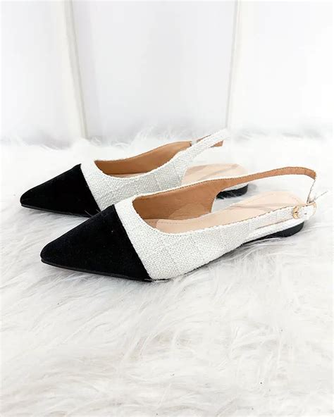 two-tone ballet flats chanel dupe|chanel look alike ballet flats.